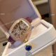 Copy Franck Muller Galet Rose Gold Pave-Diamond Lady Watches Blue Leather Strap (3)_th.jpg